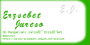 erzsebet jurcso business card